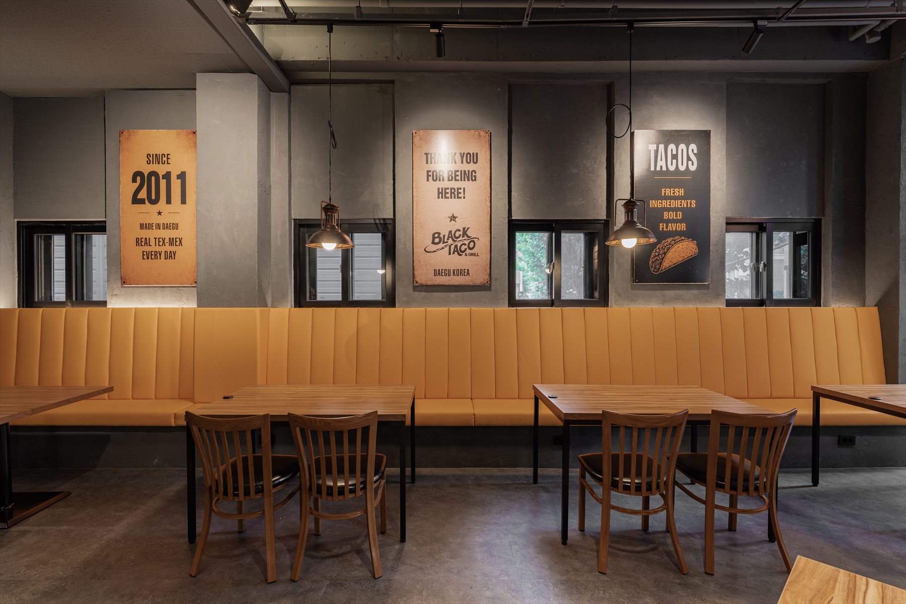 Bench seating at the Beomeo Store